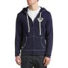 True Religion Men’s Buddha Logo Zip Hoodie Sweatshirt(True Navy)