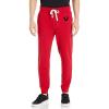 True Religion Men’s Classic Logo Jogger Sweatpants – Soft Men’s Joggers with Pockets, Comfortable Sweat Pants(Ruby Red W Black)