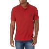 True Religion Mens Damask Short Sleeve Polo(Red Dahlia)