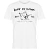 True Religion Men’s Graphic T-Shirt – Short Sleeve Metallic Buddha Tee, Mens T Shirt(Optic White)