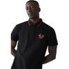 True Religion Men’s JV7 Tipped Polo – Short Sleeve Cut & Sew Knit Polo Shirt with Contrast Trim & Logo(Jet Black)