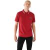 True Religion Men’s JV7 Tipped Polo – Short Sleeve Cut & Sew Knit Polo Shirt with Contrast Trim & Logo(Red Dahlia)