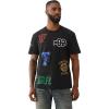 True Religion Men’s SS Embroidery Uni Logo Tee Jet – 100% Cotton Graphic T-Shirt with Crew Neck & Iconic Streetwear Style(Jet Black)