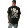 True Religion Men’s Short Sleeve Graffiti Puff Tee – Casual Graphic Crew Neck T-Shirt(Jet Black)