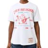 True Religion Men’s Short Sleeve SRS Graphic Tee – Casual Crew Neck T-Shirt(Optic White)