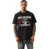 True Religion Men’s Short Sleeve True Vintage No.1 Tee – Casual Graphic Crew Neck T-Shirt(Jet Black)