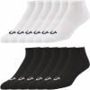 True Religion Mens Socks 6 & 12 Pairs No Show Socks for Men Premium Athletic Shoe Size 8-12(12 Pairs: Black/White)