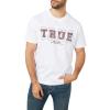 True Religion Men’s Ss True Stitch Tee(Optic White)