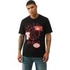 True Religion SS World Tour Champs Tee – Men’s Graphic T-Shirt in 100% Cotton, Crew Neck Short Sleeve Shirt(Jet Black)