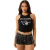 True Religion Womens Buddha Goddess Tank​(Jet Black)