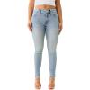 True Religion Women’s Jennie Mid Rise Curvy Skinny fit Comfort Jeans- Single Needle Stitching – Peak spot Color(Peak Spot)