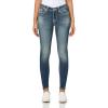 True Religion Women’s Jennie Mid-Rise Flap Super T Skinny Jeans in Valmonte(Valmonte)