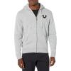 True Religion mens Logo Buddha Zip Hoody(Heather Grey)