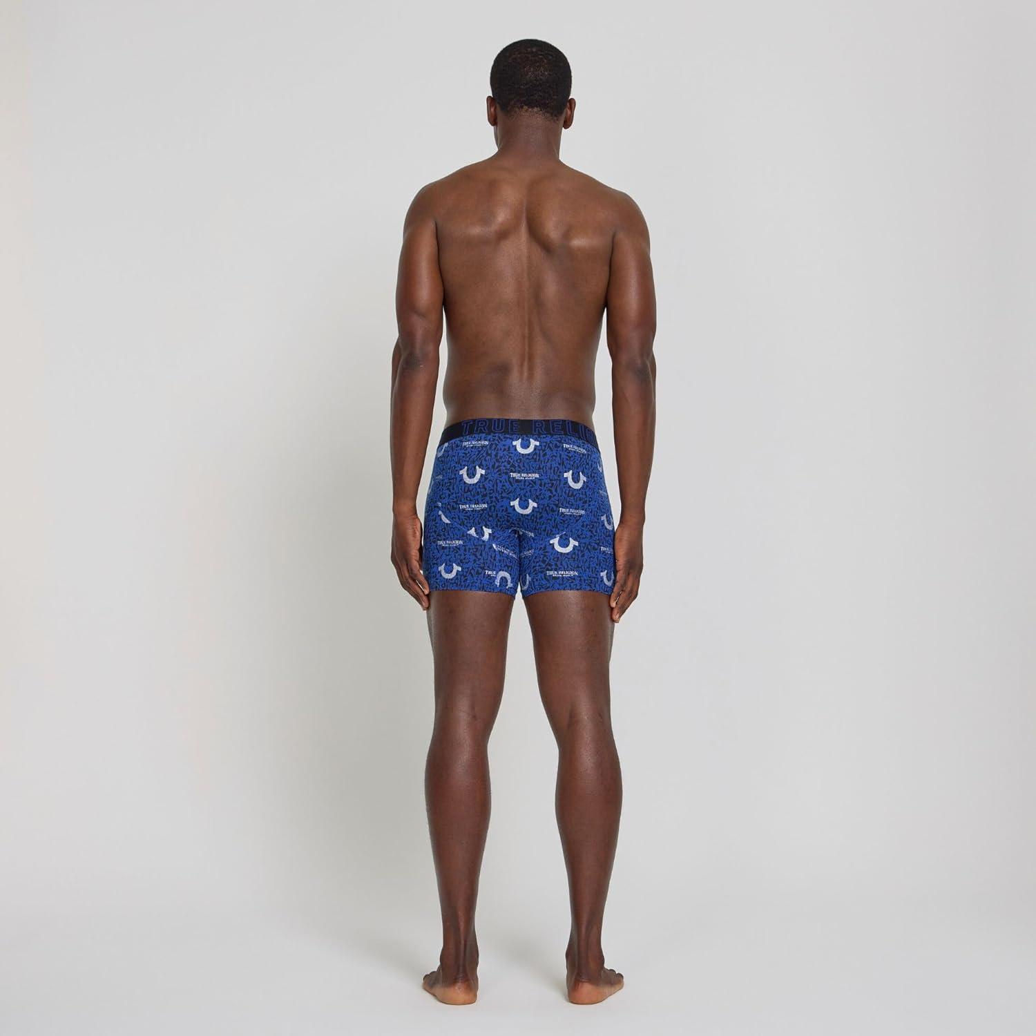 imageTrue Religion Mens Boxer Briefs Cotton Stretch Underwear for Men Pack of 6Blue