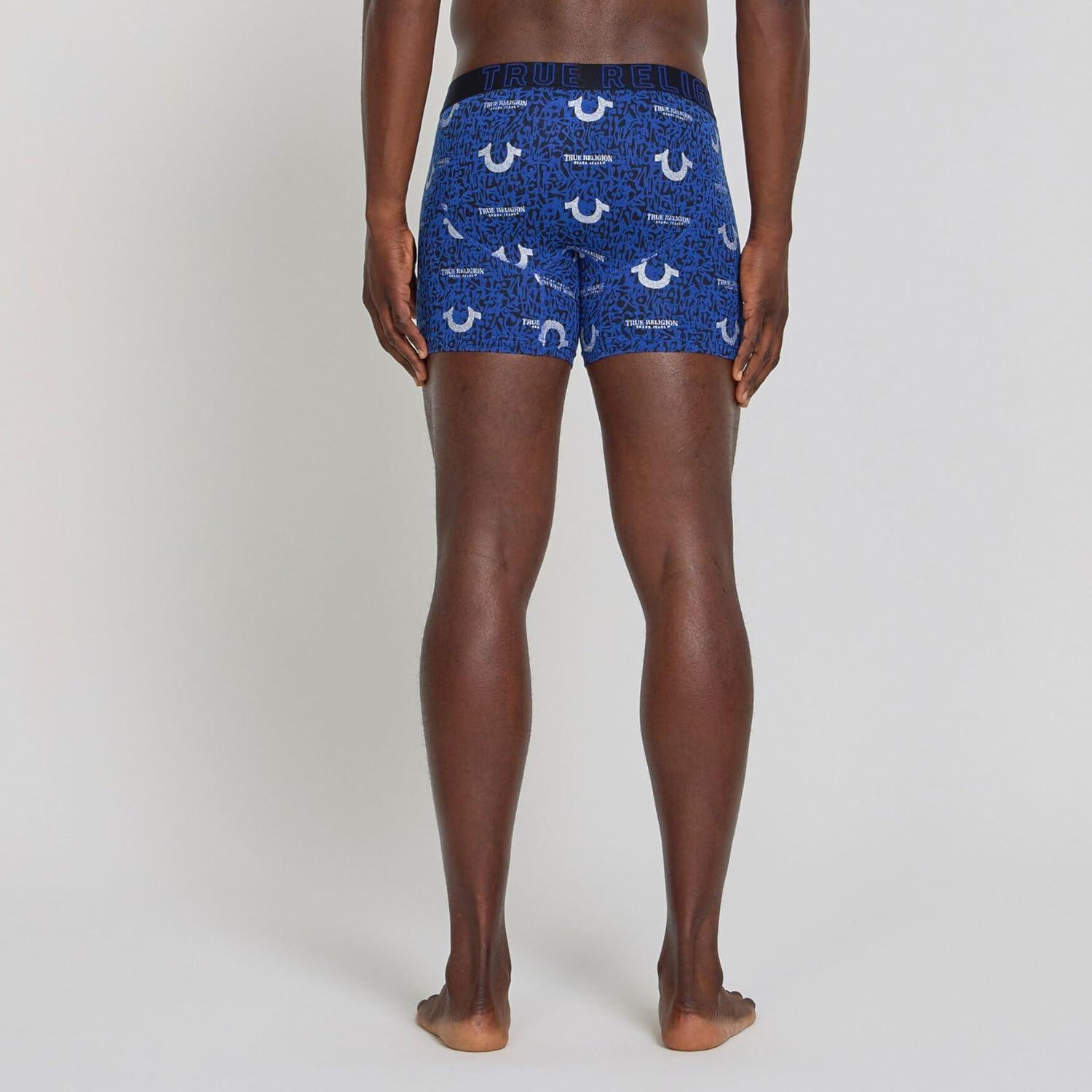 imageTrue Religion Mens Boxer Briefs Cotton Stretch Underwear for Men Pack of 6Blue