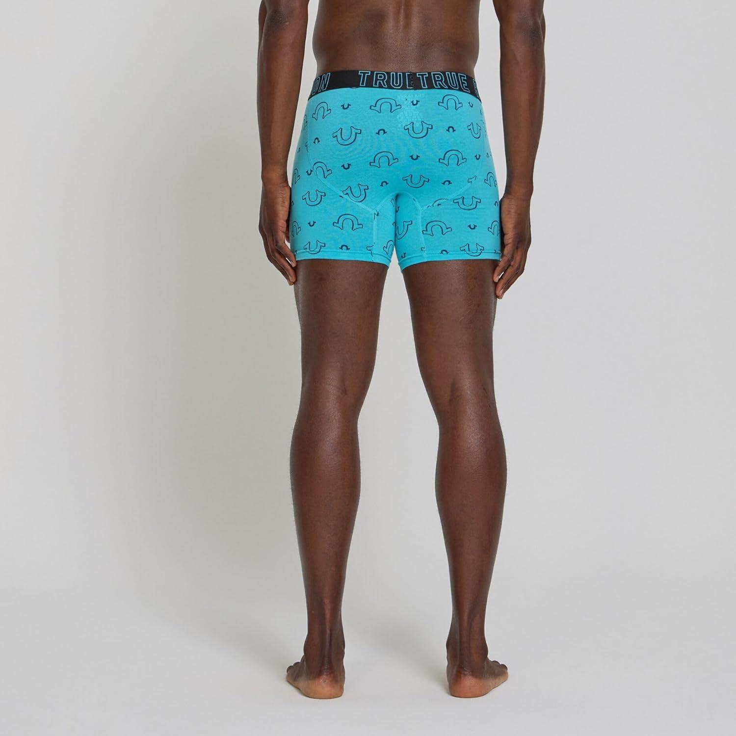 imageTrue Religion Mens Boxer Briefs Cotton Stretch Underwear for Men Pack of 6Light BlueGrey