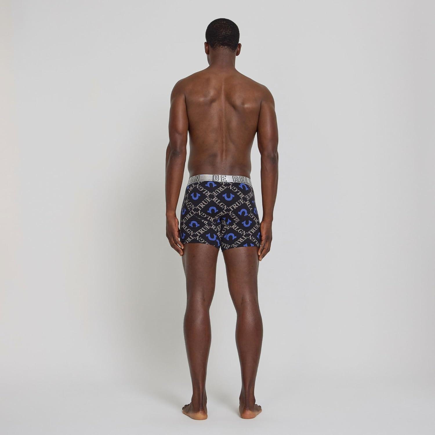 imageTrue Religion Mens Boxer Briefs Cotton Stretch Underwear for Men Pack of 6Navy Blue