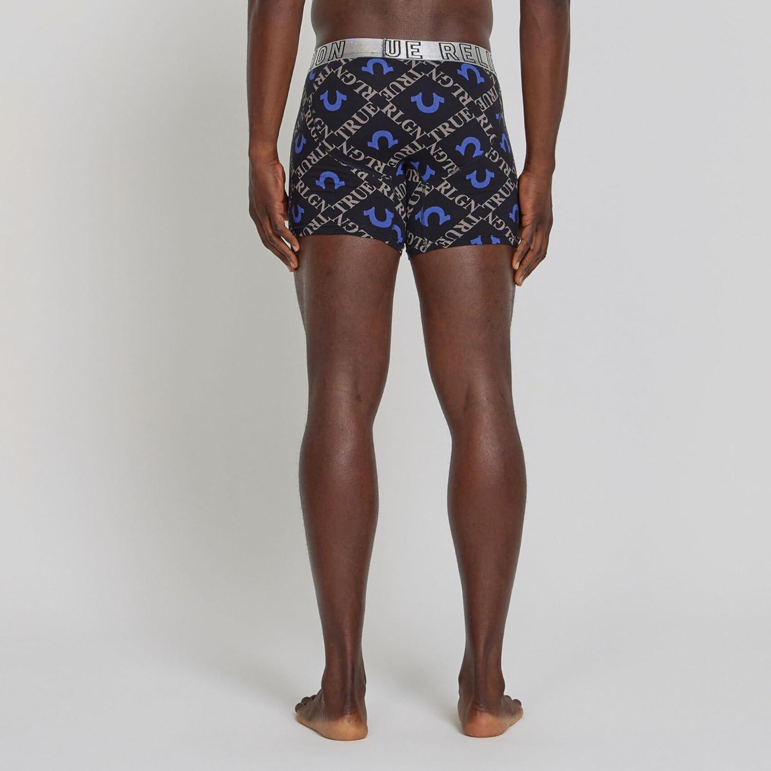 imageTrue Religion Mens Boxer Briefs Cotton Stretch Underwear for Men Pack of 6Navy Blue