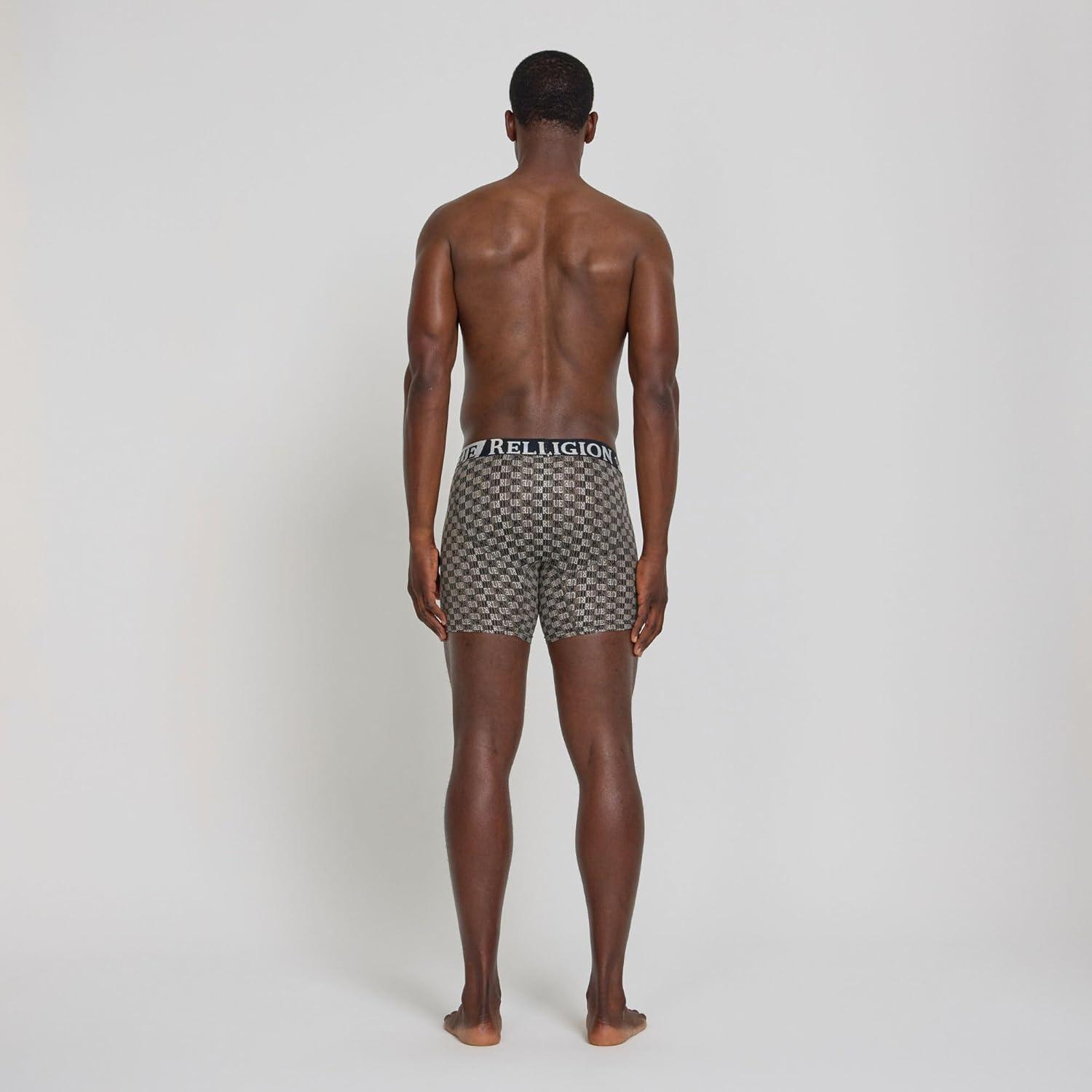 imageTrue Religion Stretch Mens Boxer Briefs Mens Underwear Pack of 4 BlackGrey