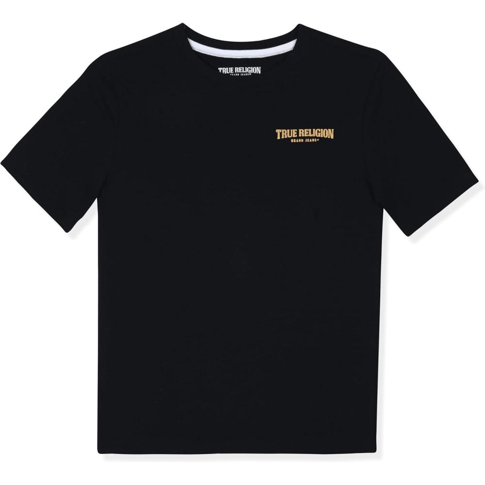 imageTrue Religion Boys Tee Shirts Short Sleeve Cotton TShirt for Boys Graphic TeesBlack
