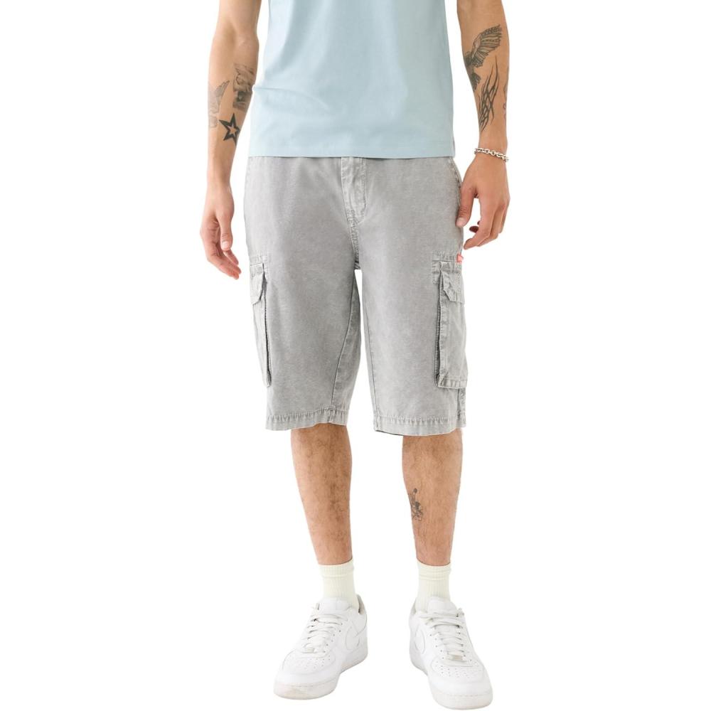 imageTrue Religion Mens Big T Classic Cargo ShortsGranite Grey