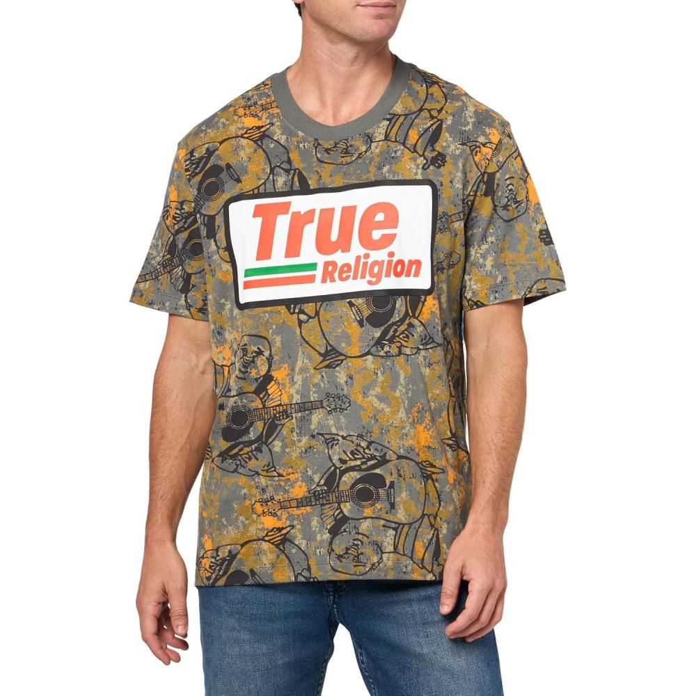 imageTrue Religion Mens Short Sleeve Hunting Camo Tee Casual Graphic TShirtBuddha Camo