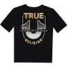 True Religion Boys Tee Shirts Short Sleeve Cotton T-Shirt for Boys Graphic Tees(Black)