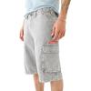 True Religion Men’s Big T Classic Cargo Shorts(Granite Grey)