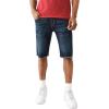 True Religion Mens Ricky Sn Flap 1/2″ Short Raw Hem(Muddy Waters)