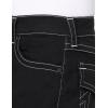 True Religion Mens Ricky Sn Flap 1/2″ Short Raw Hem(Rinse Black)