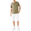 True Religion Mens Ricky Sn Flap 1/2″ Short Raw Hem(White)