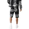 True Religion Men’s Ricky Sn No Flap 1/2″ Shorts-Discharge Bandana(Black)