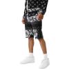 True Religion Men’s Ricky Sn No Flap 1/2″ Shorts-Discharge Bandana(Black)