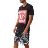 True Religion Mens Ss Fray Twill Applique Tee(Jet Black)