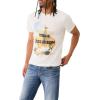 True Religion Men’s Waterbase Embro Cowboy Tee(Winter White)