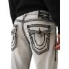 True Religion Ricky Super QT Jeans for Men – 34” – Men’s Denim(Gritstone Grey Wash)