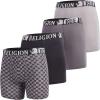 True Religion Stretch Mens Boxer Briefs, Mens Underwear Pack of 4 Black/Grey