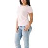 True Religion Women’s Crystal Horseshoe Box Crewneck Tee(Winter White)