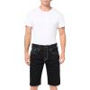 True Religion Mens Ricky Sn Flap 1/2″ Short Raw Hem(Rinse Black)