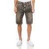 True Religion Men’s Ricky Super T Flap Short with Fray Hem – Retro Active Acid Wash Denim Shorts(Retro Active Acid Wash)