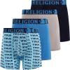 True Religion Mens Underwear 4 Pack Stretch Modal Boxer Briefs for Men(Blue/Grey)