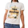 True Religion Men’s Waterbase Embro Cowboy Tee(Winter White)