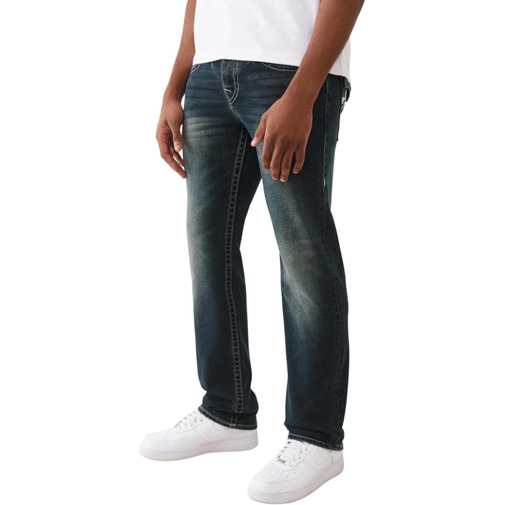 imageTrue Religion Ricky FLP Lurx Warped HS SN Jeans for Men  34Night Rush Blue Black Wash