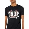 True Religion Men’s Ss True Logo Tee(Jet Black)