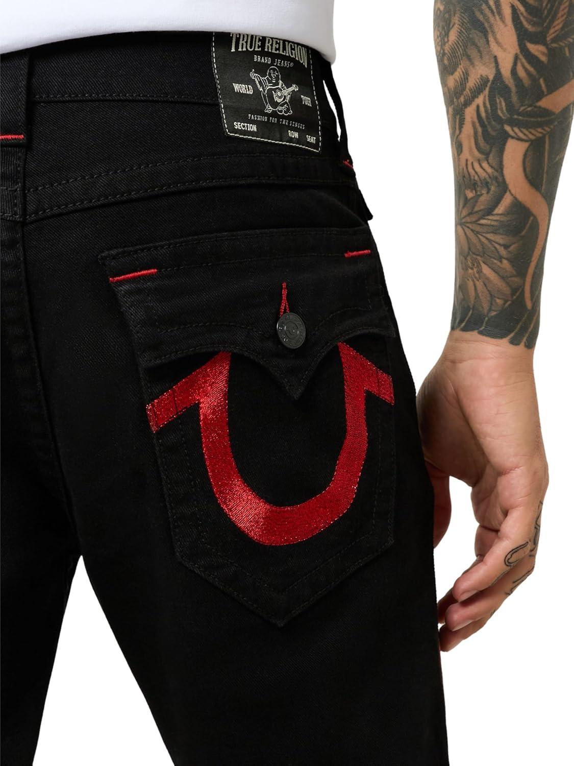 imageTrue Religion Mens Ricky Sn Flap 12quot Solid Lurex LogoRinse Black