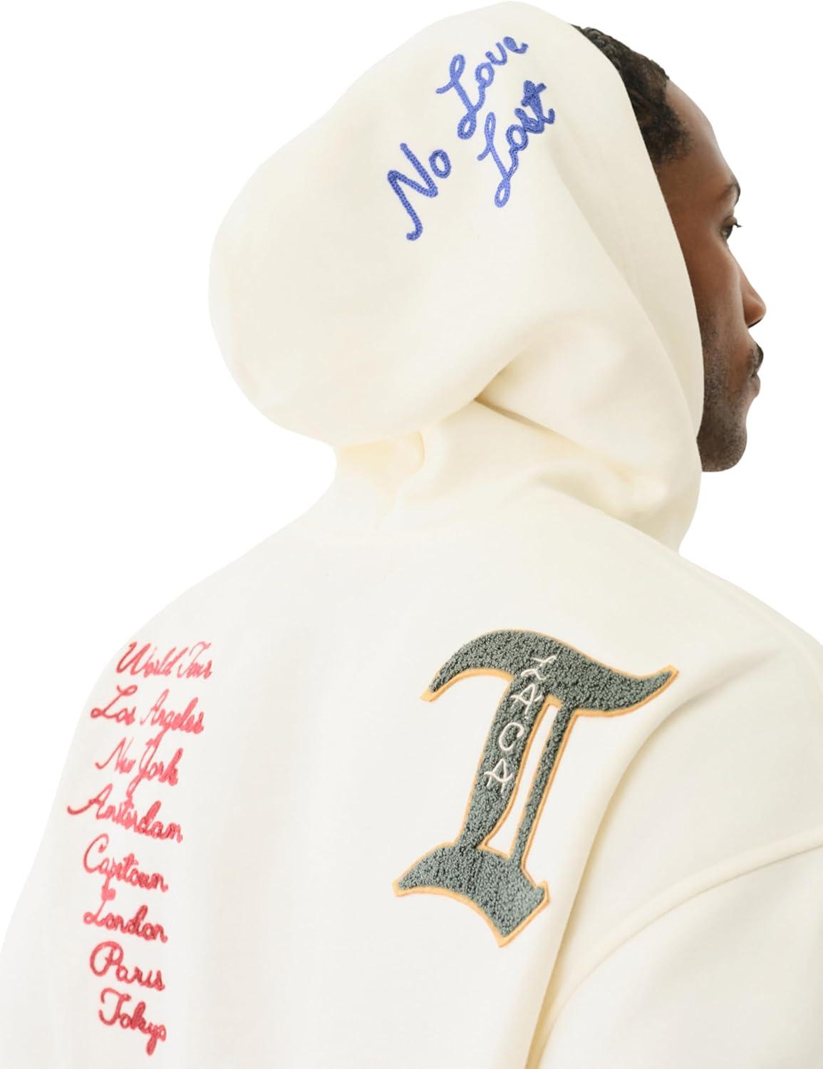 imageTrue Religion Mens patch Embro HoodieWinter White