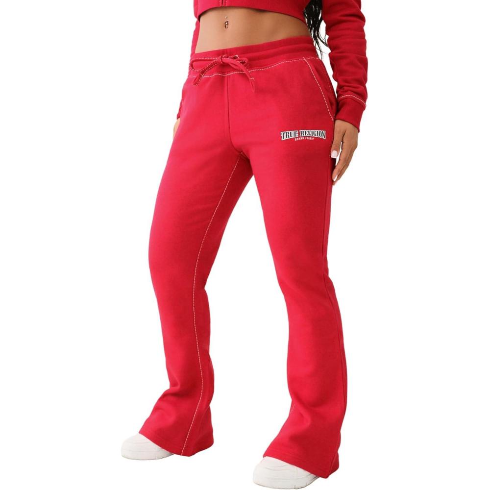 imageTrue Religion Big T Bootcut Active Bottom Pants for WomensApple Red
