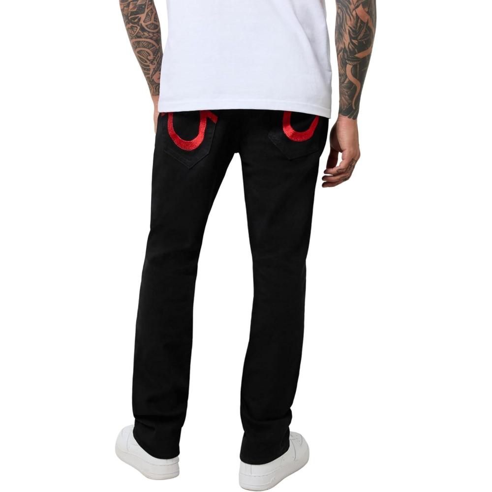 imageTrue Religion Mens Ricky Sn Flap 12quot Solid Lurex LogoRinse Black