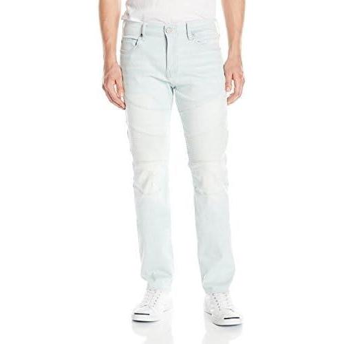 imageTrue Religion Mens Rocco Moto Skinny Fit JeanLight Daze