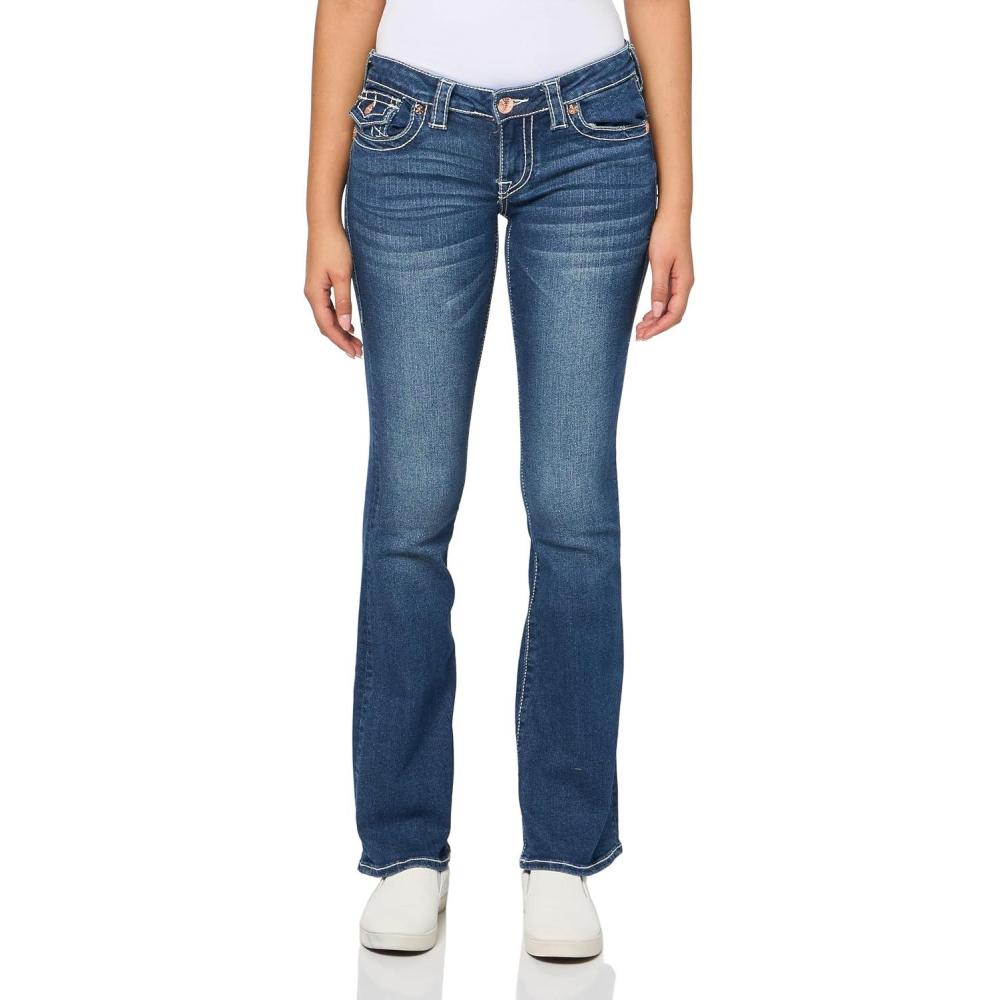 imageTrue Religion Womens Becca Low Rise Boot Flap Big TGlowing Moon